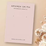 logotyp för  rosa anpassningsbar- med öronkort för visitkort<br><div class="desc">Elegant  rosa eller anpassningsbar färg som intjänar visning med mall fält för din affärsinformation och logotyp.</div>
