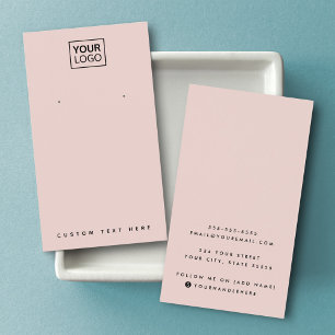 logotyp för rosa anpassningsbar- med öronkort för visitkort