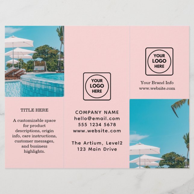 Logotyp för  Rosa | Elegant Anpassningsbar Busines (Framsida)