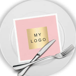 logotyp för  rosa pappersservett