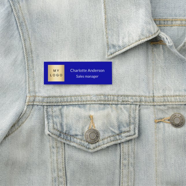 logotyp för royalets blå affärsverksamhet namnbricka (På plats)