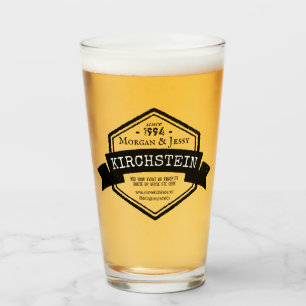 Logotyp för sexhörning för vintage glaskopp