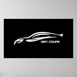 Logotyp för Silhouette för uppkomstCoupevit Poster