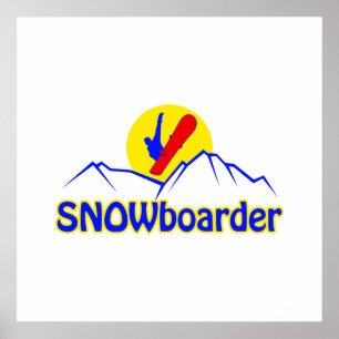 Logotyp för SNOWboarder Poster