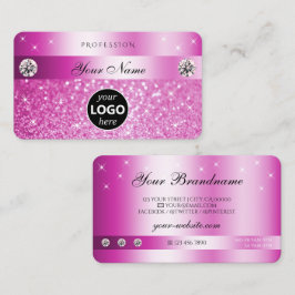 Logotyp för Sparkling Stars i Luxury Girly Rosa Gl Visitkort