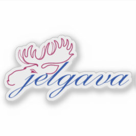 Logotyp för staden Jelgava, Lettland Klistermärken