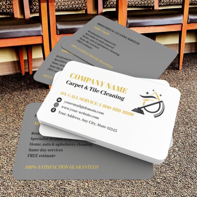 Logotyp för Städning av professionell Carpet & Til Visitkort (Skapare uppladdad)