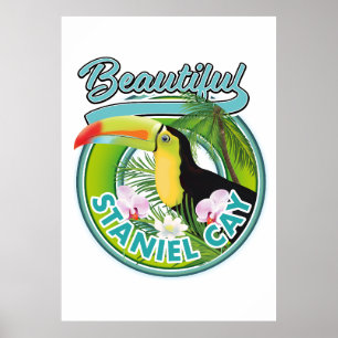 Logotyp för Staniel Cay-resa Poster
