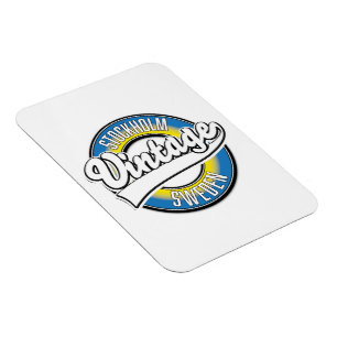 Logotyp för Stockholms Sverige vintage Magnet