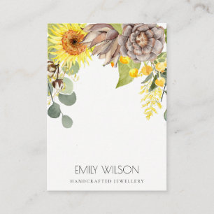 Logotyp FÖR SUNFLOWER EUCALYPTUS BLOMMIGT BRACELE Visitkort