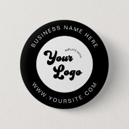 Logotyp för svart och vit Anpassningsbar, företags Knapp