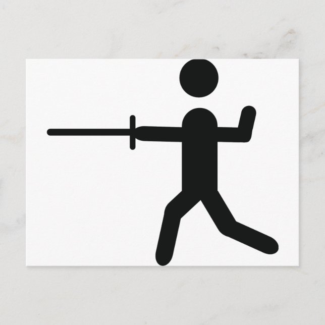 logotyp för svartfeningssymbol vykort (Framsida)