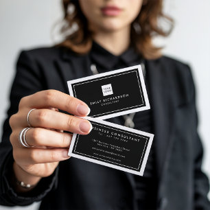 logotyp för svartvit minsta professionell för eleg visitkort