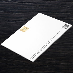 Logotyp för svartvit QR-kod Anteckningsblock