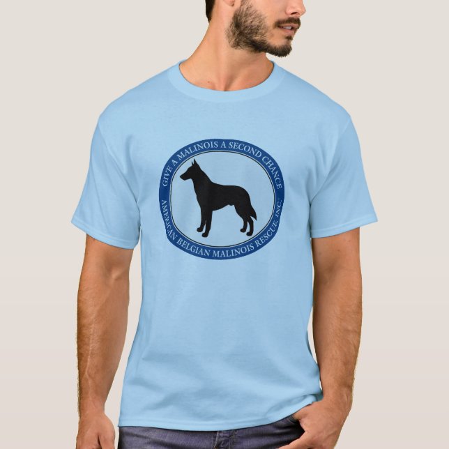 Logotyp för T-tröjaMalinois rädding Tee (Framsida)