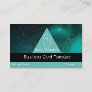 Logotyp för Teal Cosmic Egg Symbol Visitkort