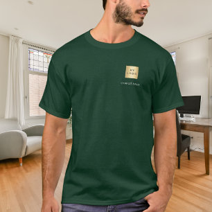 Logotyp för teamnamn företag grönt t shirt