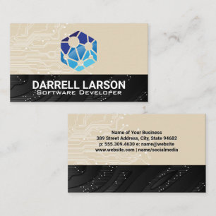 Logotyp för tekniknätverk   Kretsens tekniska bakg Visitkort