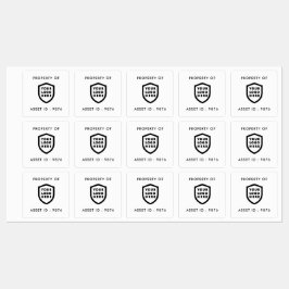 Logotyp för tillgångs-ID | Egendom i företaget Bus Klistermärke
