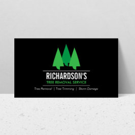Logotyp för tjänsten Fet Träd/Grönt/svart Visitkort