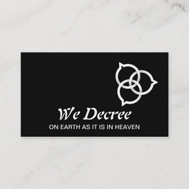 Logotyp för trinity Tal Bubble (vit) Visitkort (Framsida)