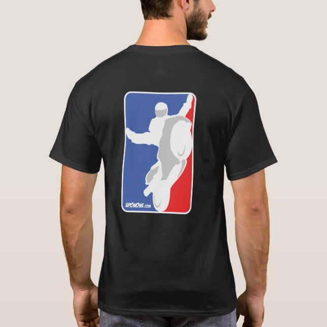 logotyp för UpOnOne.com NBA-stil Tee (Baksida)