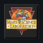 Logotyp för Uppdrag av Mars Science Laboratory Magnet<br><div class="desc">Logotypen för Mars Science Laboratory (MSL) uppdrag en robotrymdsond som uppdrag till Mars och som lanserades av NASA den 26 november 2011 och som med framgång landade marsrover Curiosity i Gale Crater den 6 augusti 2012. De övergripande målen är bland annat att undersöka Mars beboelighet, att studera dess klimat och...</div>