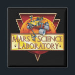 Logotyp för Uppdrag av Mars Science Laboratory Magnet<br><div class="desc">Logotypen för Mars Science Laboratory (MSL) uppdrag en robotrymdsond som uppdrag till Mars och som lanserades av NASA den 26 november 2011 och som med framgång landade marsrover Curiosity i Gale Crater den 6 augusti 2012. De övergripande målen är bland annat att undersöka Mars beboelighet, att studera dess klimat och...</div>