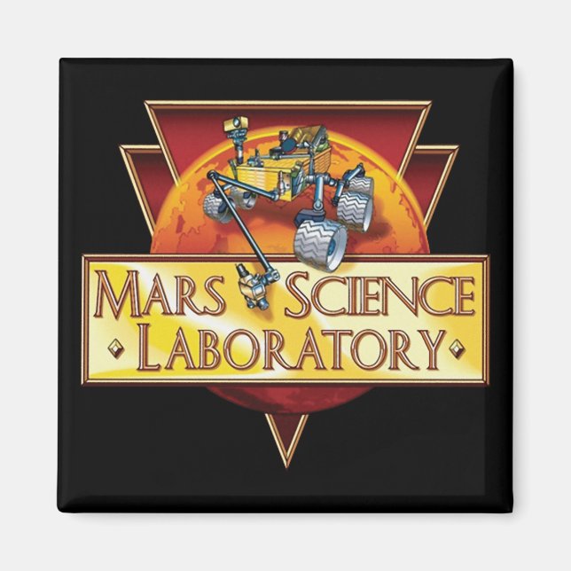 Logotyp för Uppdrag av Mars Science Laboratory Magnet (Framsidan)