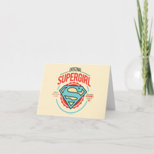 Logotyp för ursprunglig supergirl-Vintage Anteckningskort