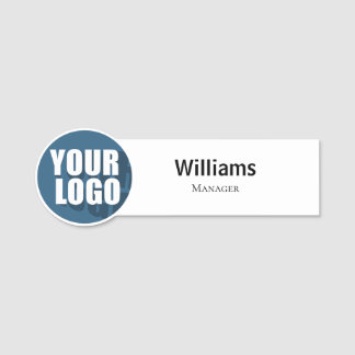 Logotyp för vanlig vit Anpassningsbar Medarbetare  Namnbricka