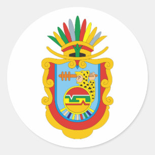 Logotyp för vapensköldGuerrero Mexico officiell Runt Klistermärke