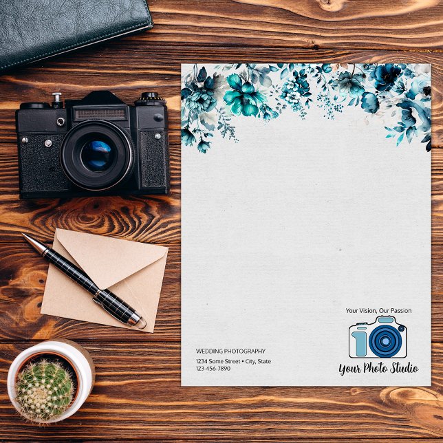 Logotyp för vattenfärgens Anpassningsbar i marin B Brevhuvud (Skapare uppladdad)