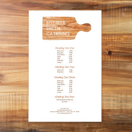 Logotyp för vattenfärgsskärmens Catering Chef Flygblad