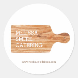 Logotyp för vattenfärgsskärmens Catering Chef Runt Klistermärke