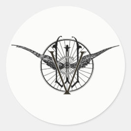 Logotyp för Vermont Wheel-Klubb Runt Klistermärke