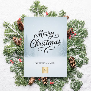 logotyp för vinterverksamhet i god jul julkort