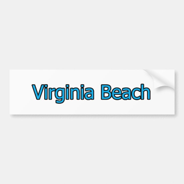 Logotyp för Virginia Beach Text Bildekal (Framsidan)