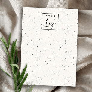 Logotyp för Visning av subtle White Ceramic Strukt Visitkort