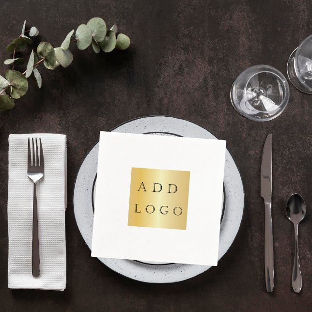 Logotyp för vitkafé pub pappersservett (Skapare uppladdad)