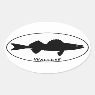 Logotyp för Walleye för Eurostil oval Ovalt Klistermärke
