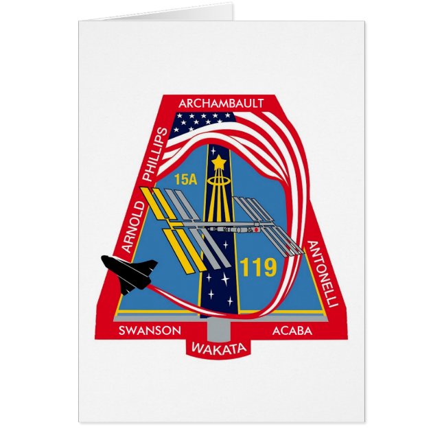Logotyp för YOUR_NAME_HERE STS-119 Hälsningskort (Framsidan)