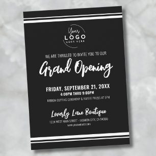 Logotyp Företag Grand Opening Inbjudningar