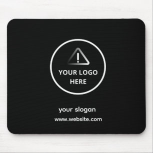 Logotyp Företag Svart Musmatta
