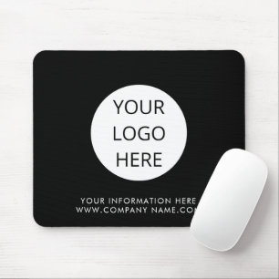 Logotyp Företag Varumärke Svart Företag Musmatta