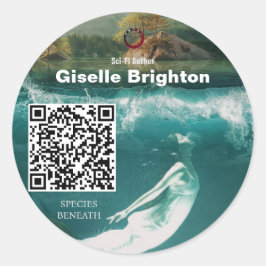 Logotyp Författare av säljfrämjande material Runt Klistermärke