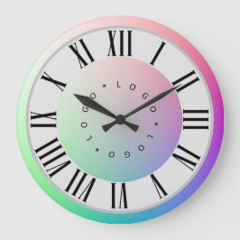 Logotyp Foto Två Regnbågscirklar Romerska Siffra M Stor Klocka