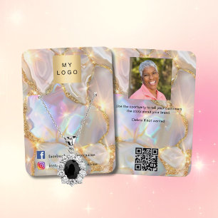 Logotyp fotoagate opal guld earring jewelry-foto visitkort