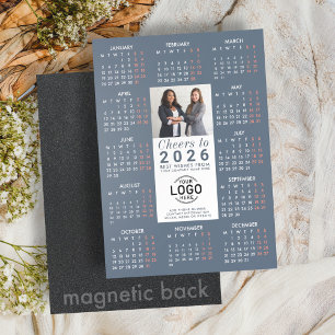 Logotyp Fotoinfo Dusty Calendar 2026 Magnetic Card Magnetisk Inbjudningskort