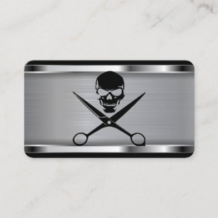 logotyp från barber/skalle visitkort